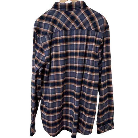 Rails Sussex Mustang Harvest Oat Button Up Shirt Long Sleeve XL Blue Brown NWT - Picture 9 of 10